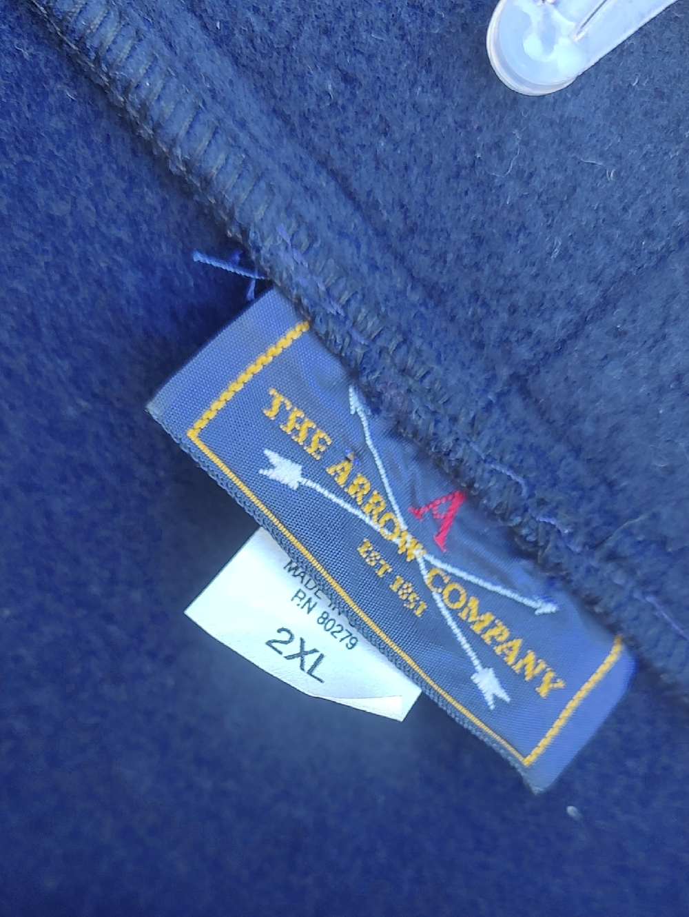 Navy Fleece Pullover - Picture 7 of 8